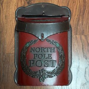 Ashland Red Rustic North Pole Post Mailbox from Michael’s